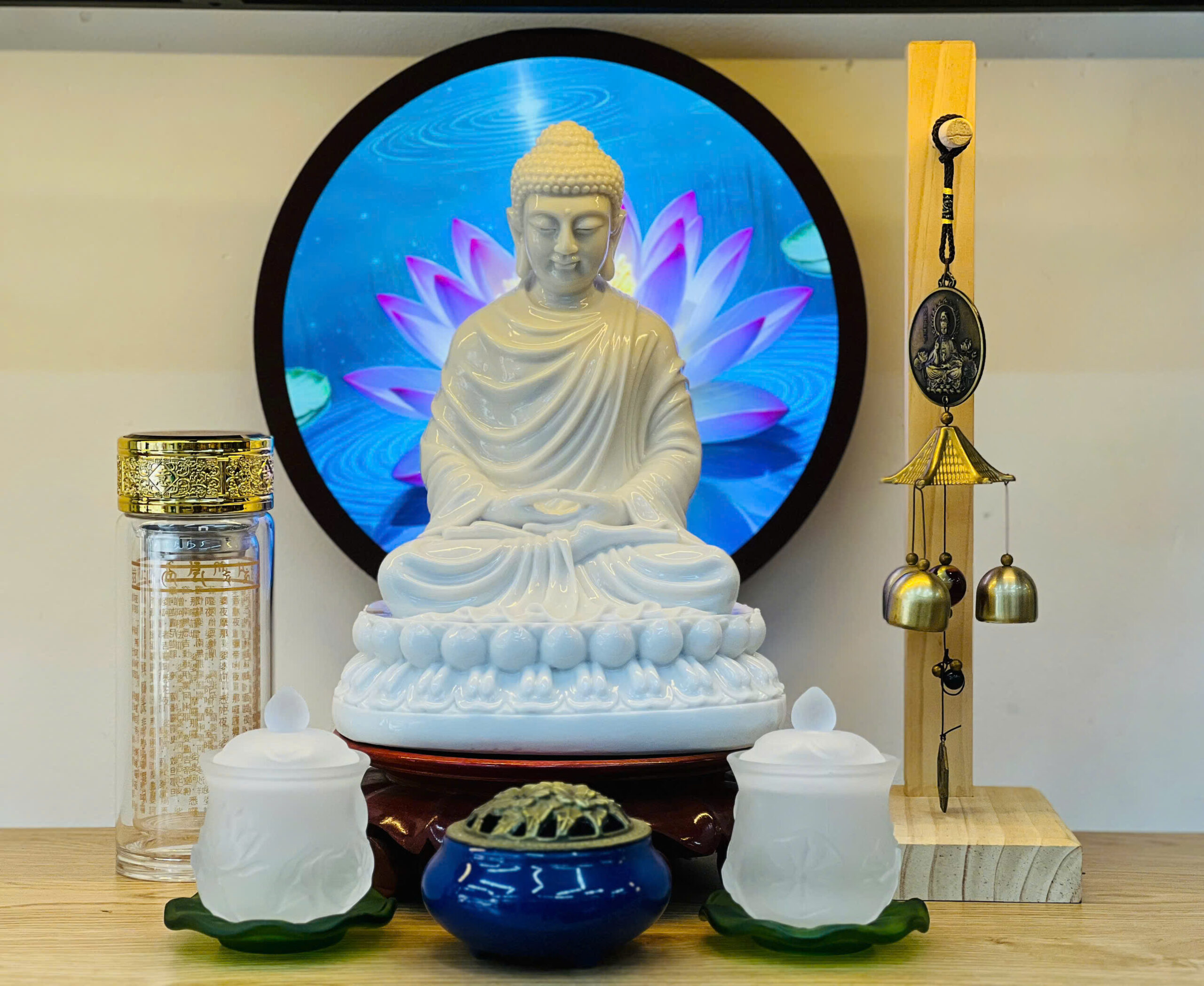 Tượng Phật Thích Ca cao 29cm chất liệu đá bột thạch anh tự nhiên, đúc đặc nguyên khối,Phúc Lộc Thọ